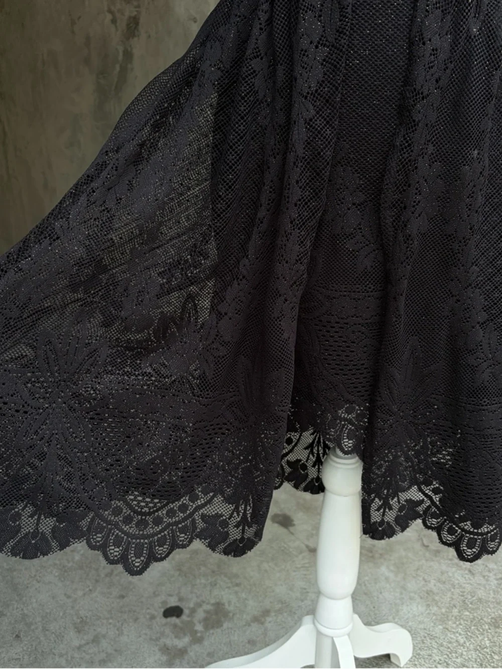 Black Glitter Lace Free People Dress